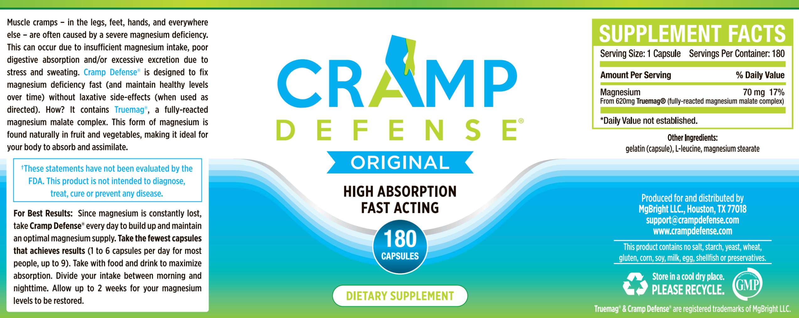 Cramp Defense® Magnesium Supplement Bottle, Purchase